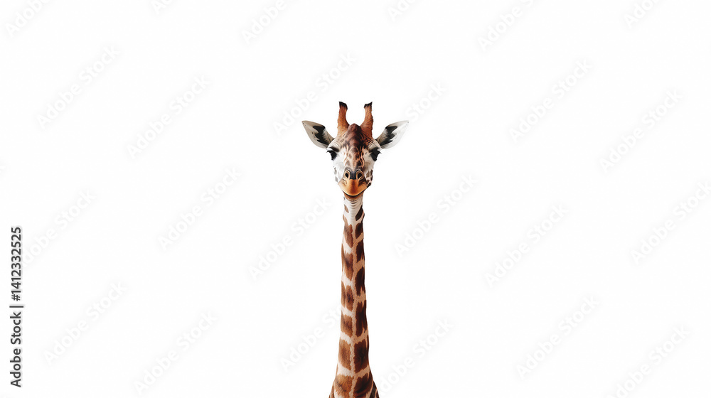 a tall giraffe standing in the dark looking at the camera on a transparent background, PNG image, PNG file, Generative art. a tall giraffe standing in the dark looking at the camera on a transparent background, PNG image, PNG file, Generative art.