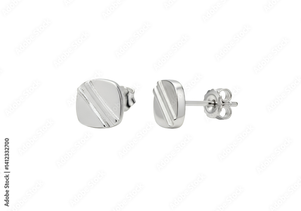 Naklejka premium earrings on white background