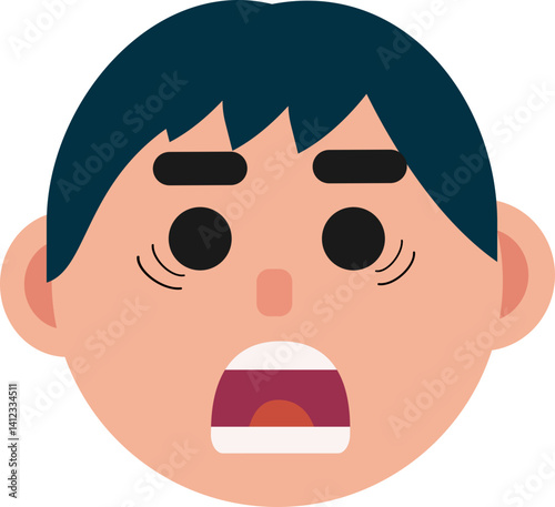 A man face, surprised, shocked, baffled