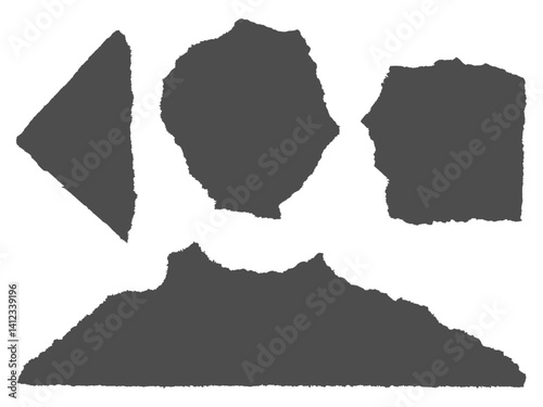 Vászonkép Torn paper frames with jagged edges
