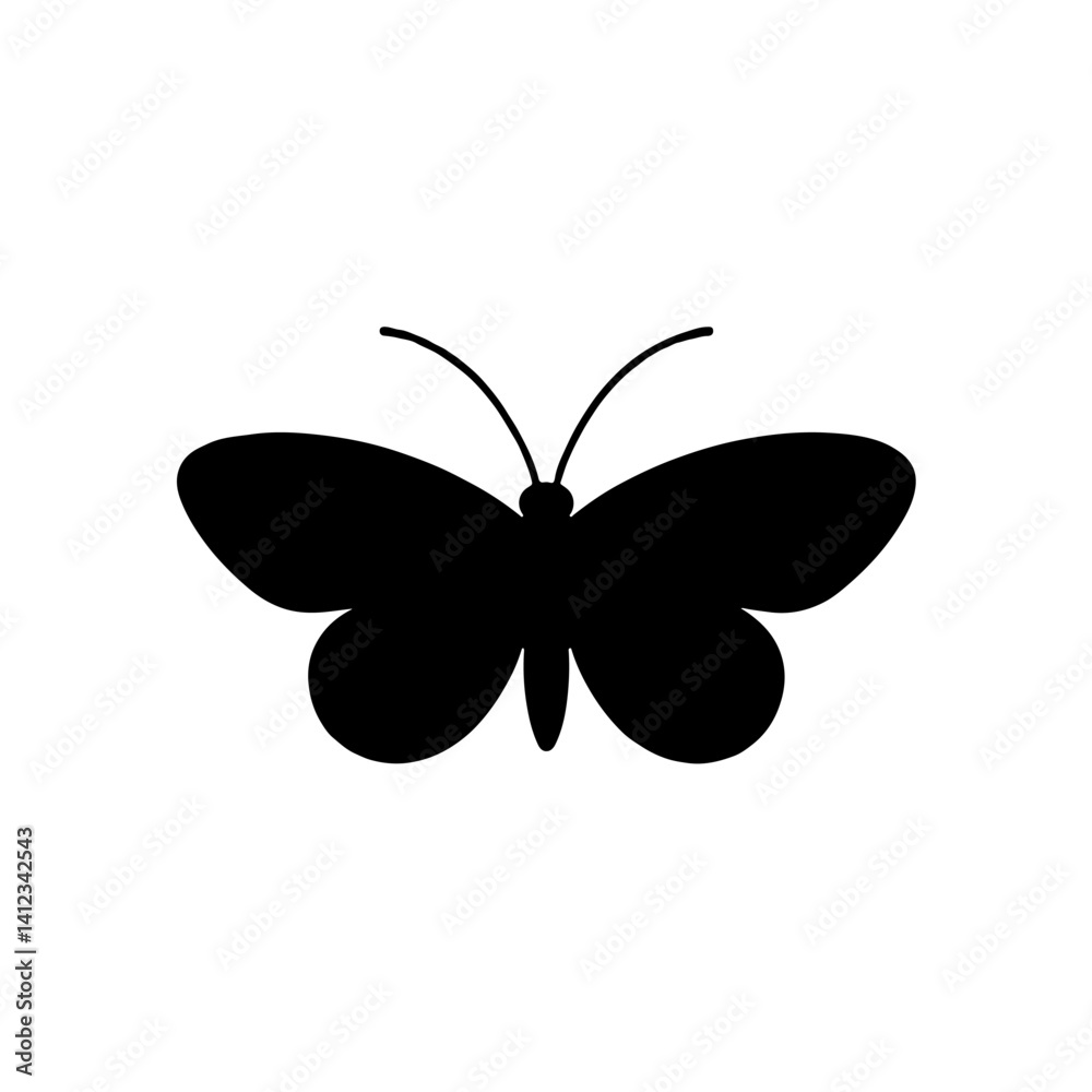 butterfly vector logo illustration. black and white icon silhouette butterfly vector logo illustration. black and white icon silhouette