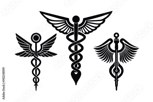 Symbols of Science Greek Medicine Industry Set
