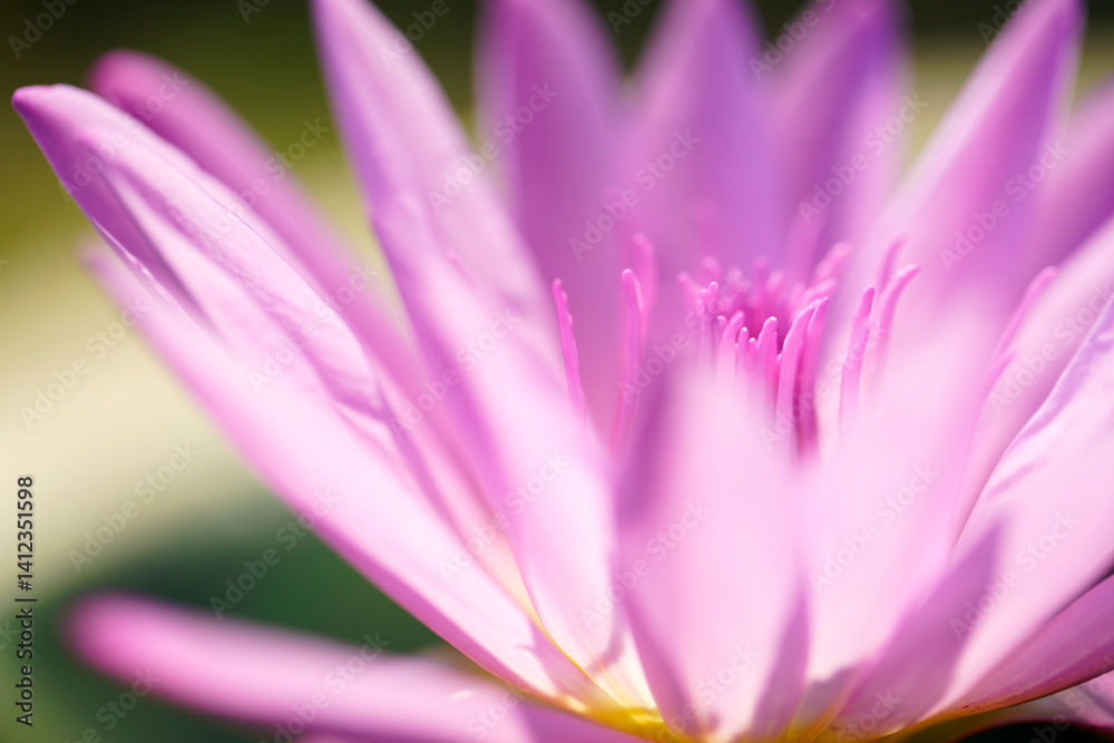 Delicate Pink Water Lily Blooming in a Serene Natural Setting Delicate Pink Water Lily Blooming in a Serene Natural Setting