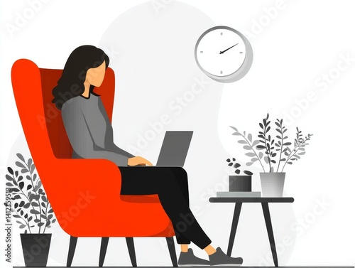 Teletherapy, a mental health concept for teens, portrays a person feeling relieved after a successful online therapy session, showcasing the positive influence of remote therapy on mental well-being