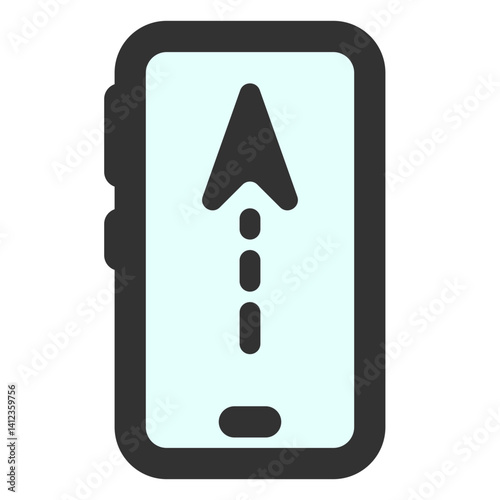 on going navigation icon on mobile phone icon