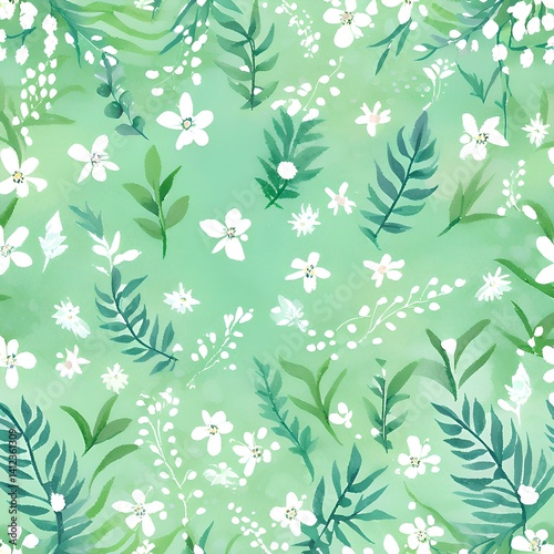 cute green pattern background