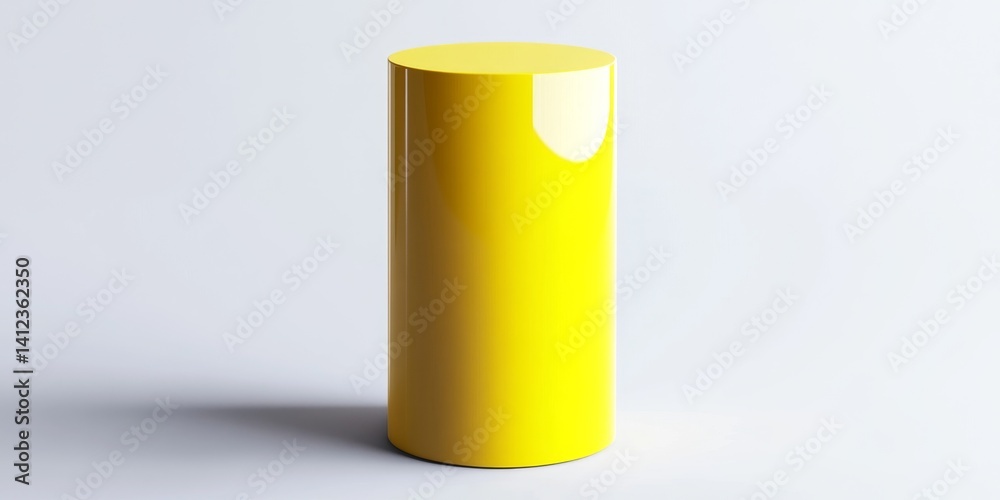 Yellow cylinder studio backdrop product display Yellow cylinder studio backdrop product display