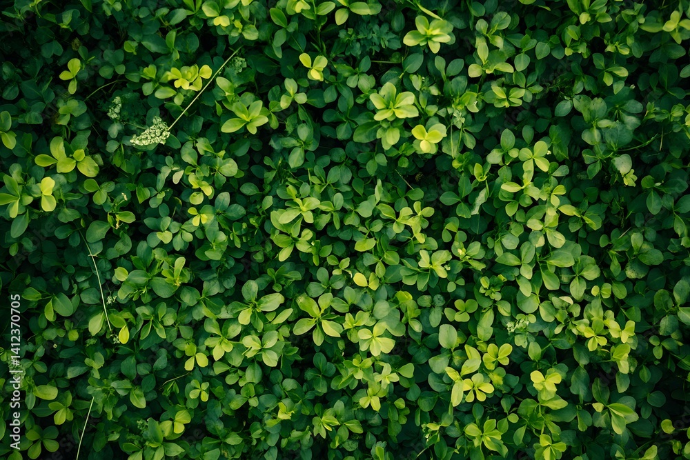 Dense green foliage creates a natural background texture with varying shades. Dense green foliage creates a natural background texture with varying shades.
