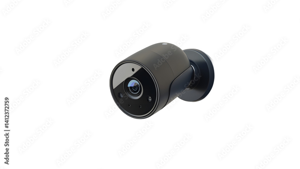 close up of a CCTV camera isolated on white close up of a CCTV camera isolated on white