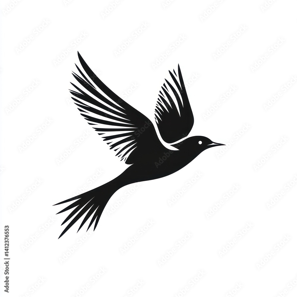 Obraz premium Soaring Bird Silhouette