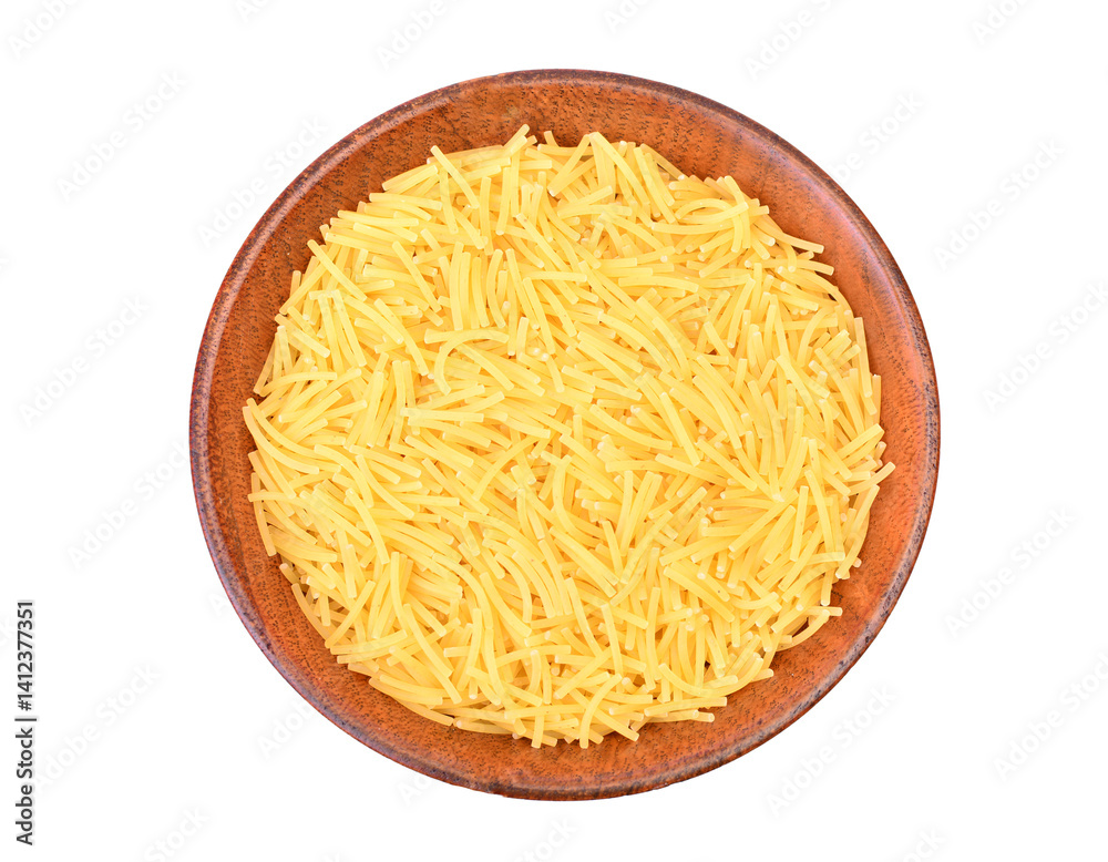 Pasta in a bowi isolated
