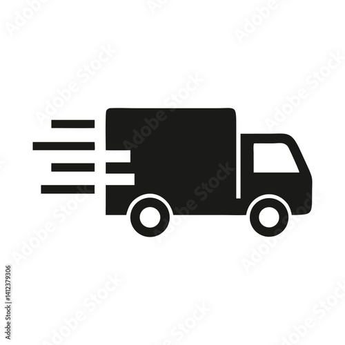 Delivery Truck Icon: Symbol of Speed and Logistics