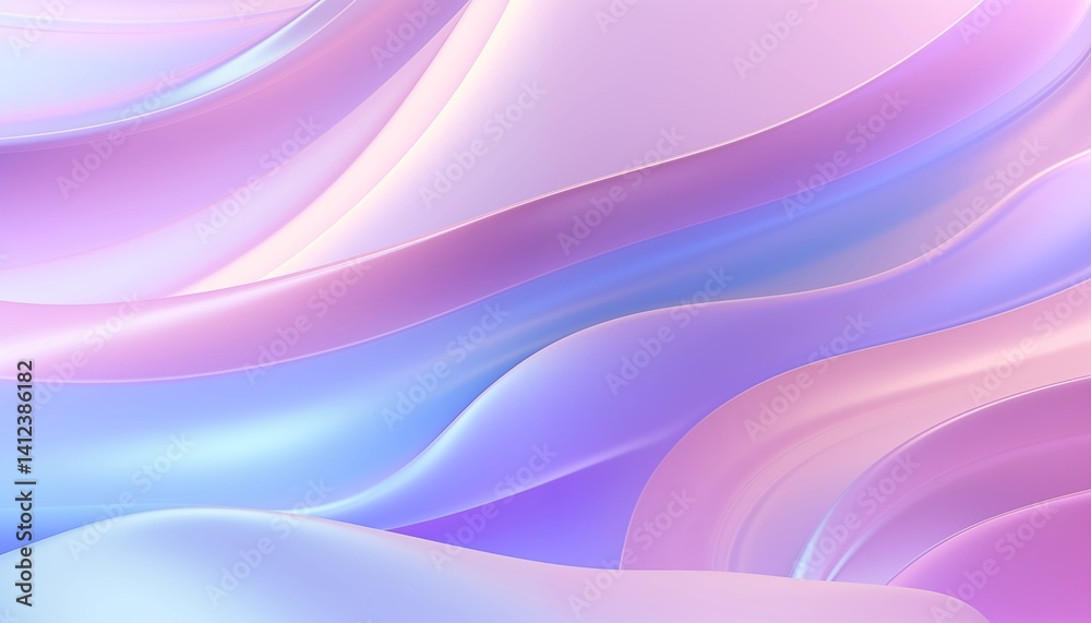 Fototapeta premium abstract pink purple holographic wave line