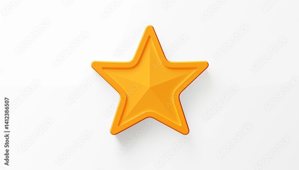 Fototapeta premium 3d golden yellow star