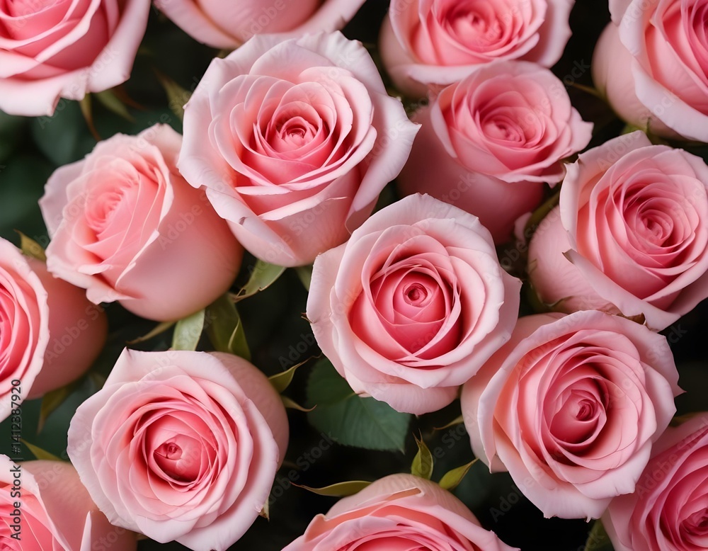 close up of fresh beautiful pink roses flowers. women's day and valentine's day close up of fresh beautiful pink roses flowers. women's day and valentine's day