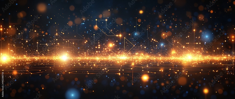 A blue and white image of a network of lines and dots, Blue technology background with circuit board and digital lines vector illustration, high-tech abstract wallpaper. A blue and white image of a network of lines and dots, Blue technology background with circuit board and digital lines vector illustration, high-tech abstract wallpaper.