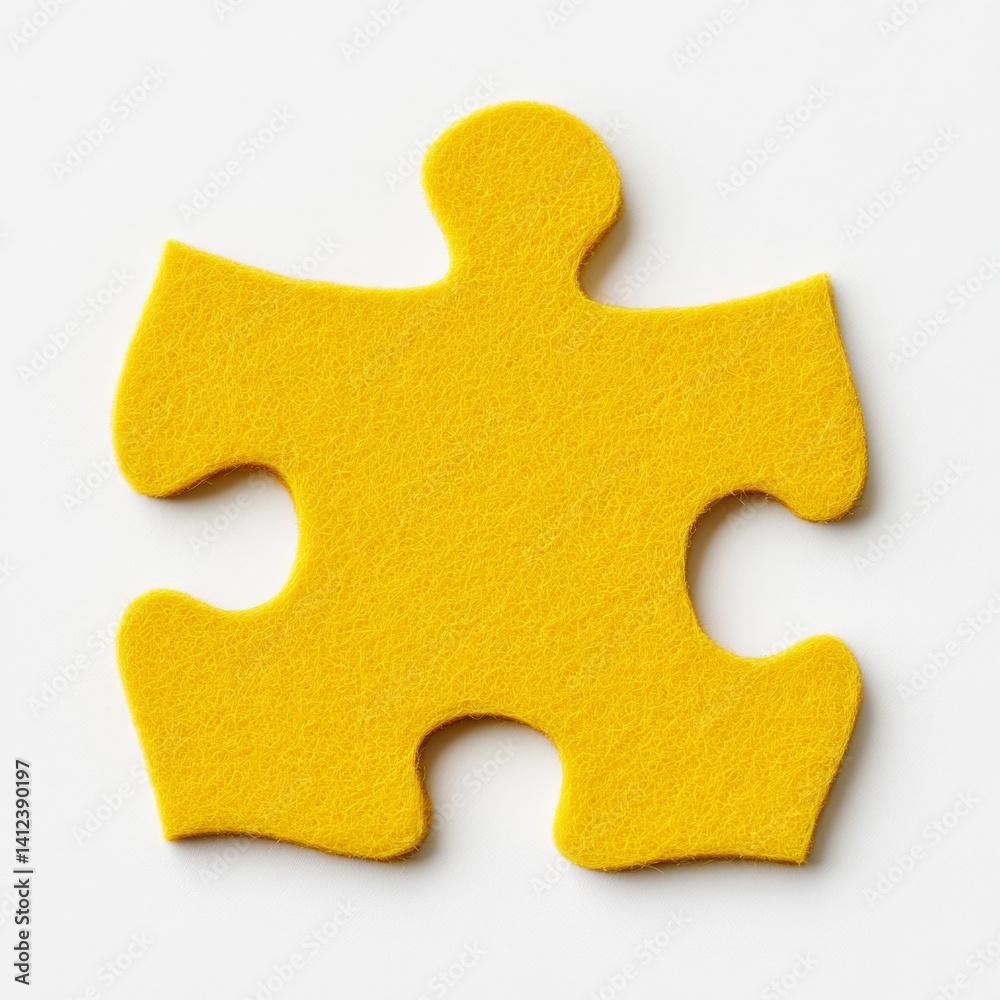 Obraz premium Yellow puzzle piece on white background, solution concept (2)