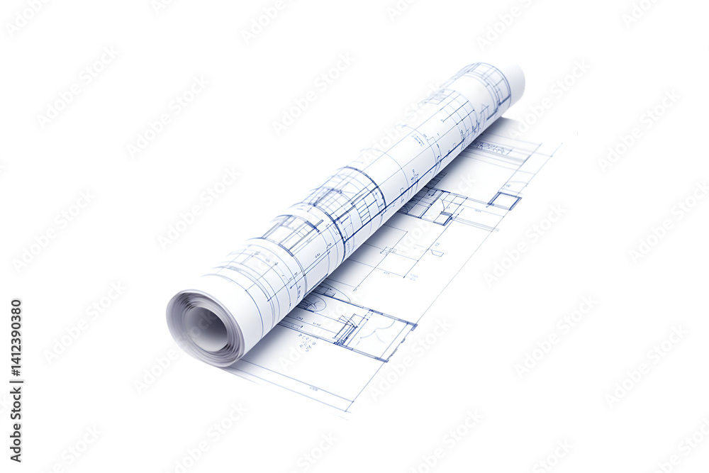 Rolled Architectural Blueprints House Plans Design Building Construction Rolled Architectural Blueprints House Plans Design Building Construction