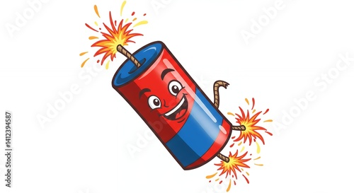 Cartoon firework character illustration