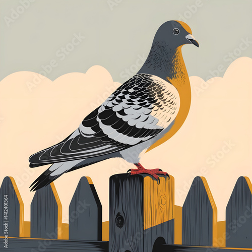 vector illustration of a bird