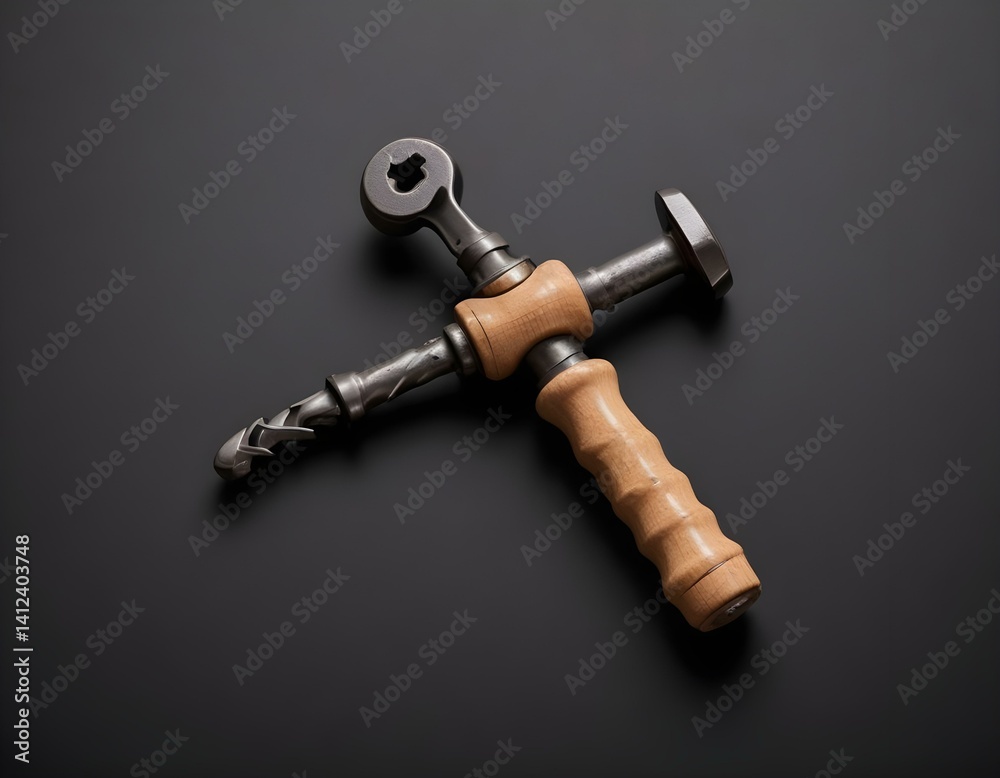 Corkscrew isolated on white background Corkscrew isolated on white background