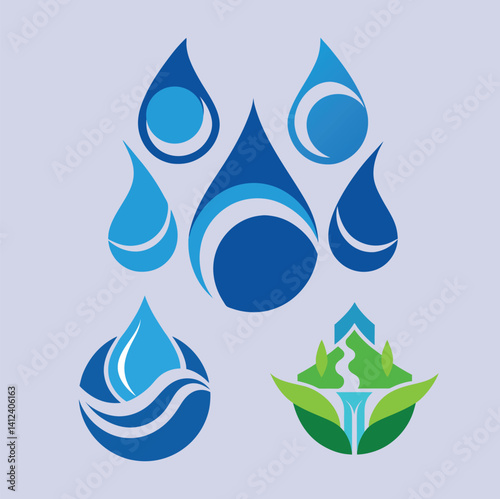 Bear wather mechanical logo icon vector template