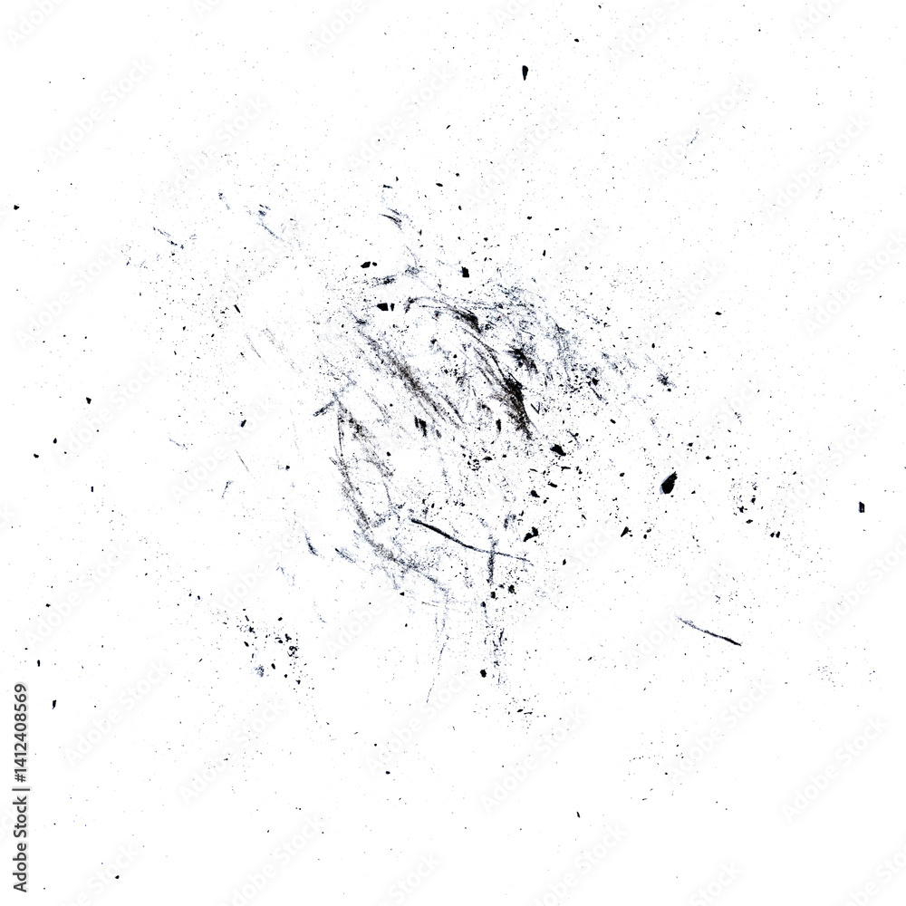Obraz premium The black Dirty stains placed on white background.