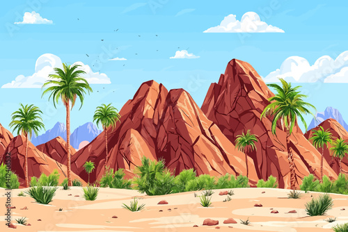 Desert with big rocks 