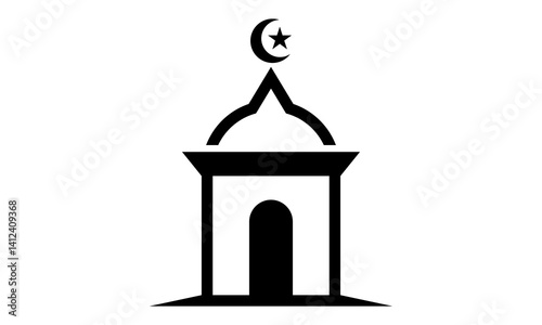 black mosque logo vector