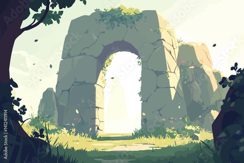 Rock gate landscape 