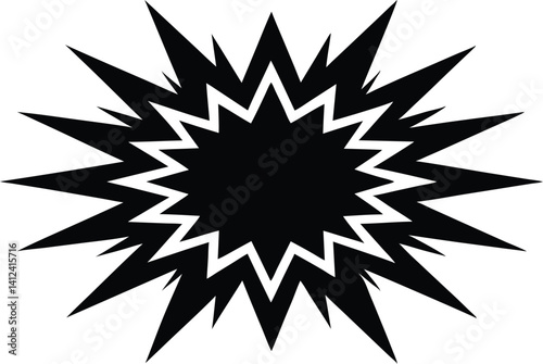 abstract black and white vector, abstract black and white star, black and white star on white background.