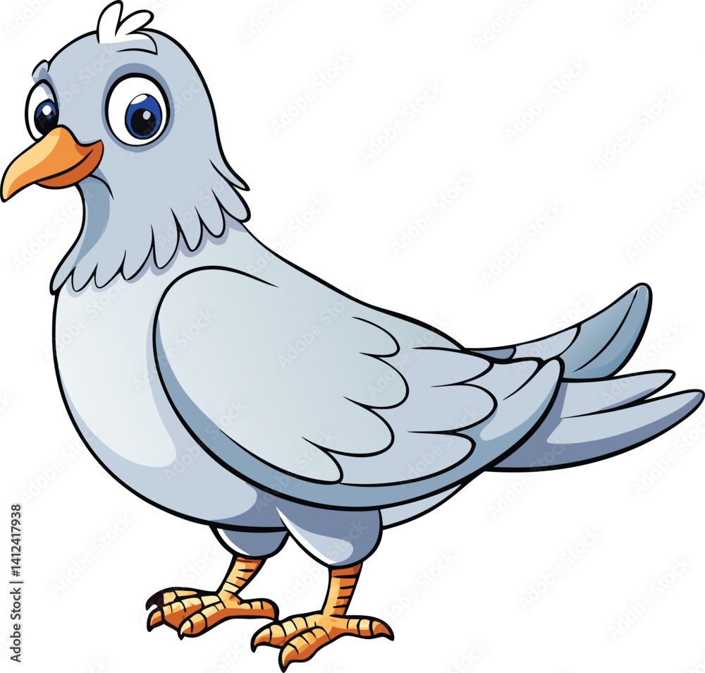 Fototapeta premium cartoon bird on white background