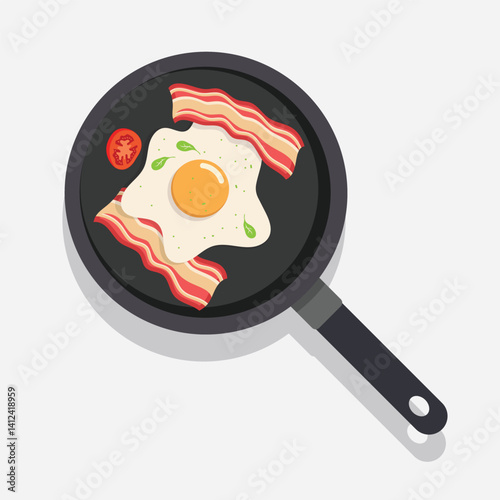  egg bacon vector design