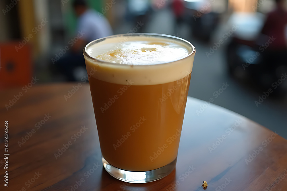 Brewing morning bliss steaming coffee close-up in urban natural settings inviting aroma Brewing morning bliss steaming coffee close-up in urban natural settings inviting aroma