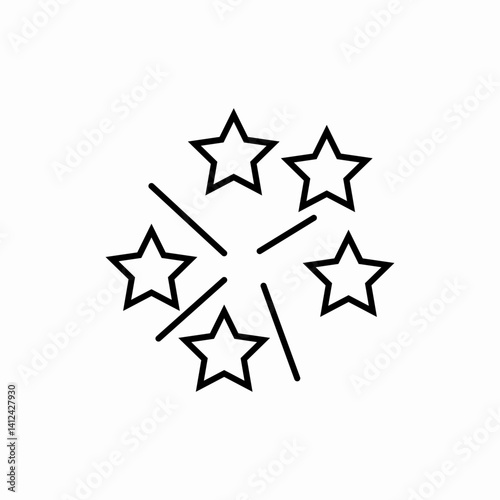 Stars rating review five icon vector sign