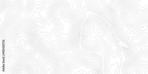 Detailed Sea Map with Geometric Lines and Topography, Featuring a Mounted Grid Pattern to Depict Area Space and Landscape Topos
