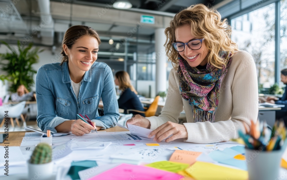 Obraz premium Creative Collaboration in the Modern Workplace