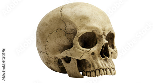 Obraz na płótnie Isolated Human Skull
