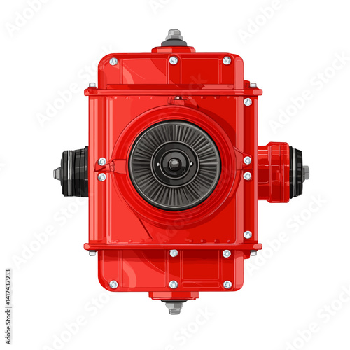 Dynamo machine on white background 