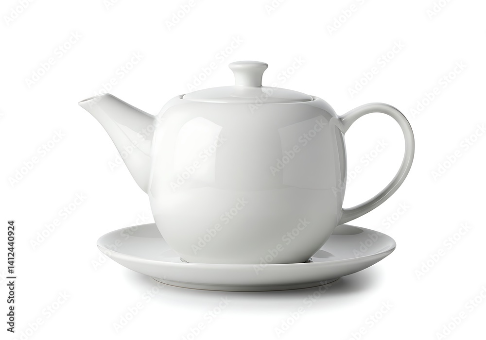 White porcelain teapot White porcelain teapot