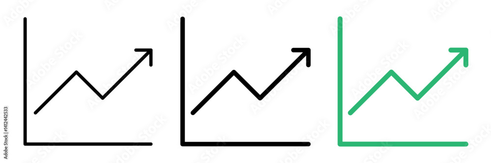 Line chart icon finance and banking, decrease sign, vector graphics, a linear pattern on a white background stroke filled and colored icon set. Line chart icon finance and banking, decrease sign, vector graphics, a linear pattern on a white background stroke filled and colored icon set.