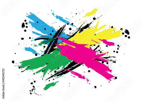 Abstract vector splatter color isolated background design. illustration vector design.