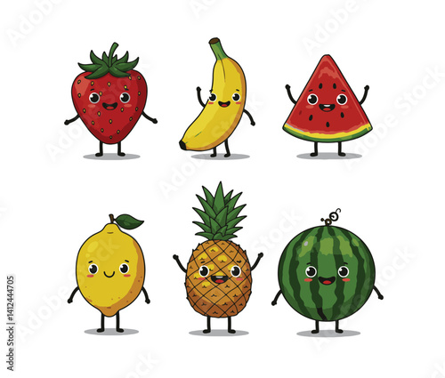 Imaginative tropical artwork scene features playful fruit characters adding energy and color to marine themed creative designs