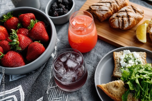 Wallpaper Mural A colorful array of summer foods and refreshing drinks presents a perfect opportunity for enjoyment and connection, emphasizing the essence of shared moments outdoors and culinary delight. Torontodigital.ca