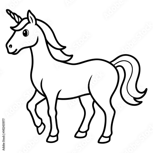 Wallpaper Mural Clean Unicorn Line Art Design Torontodigital.ca