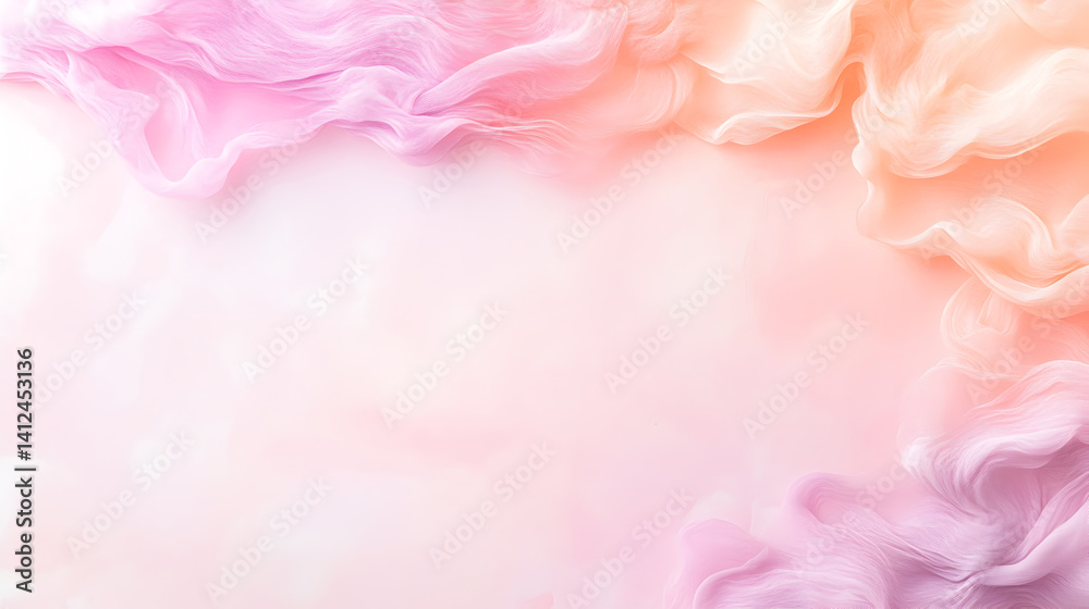 Fototapeta premium Soft pastel abstract background with flowing colors and gentle gradients, perfect for artistic designs and creative projects, conveying a dreamy and serene atmosphere, artistic concept