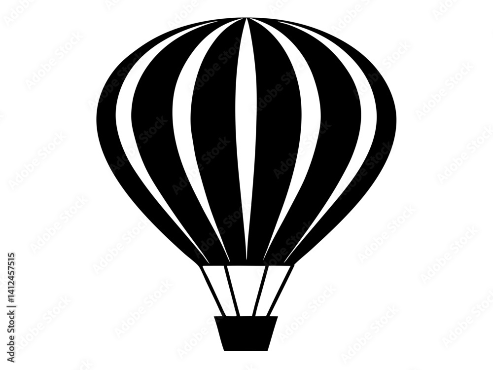 Fototapeta premium Hot Air Balloon Silhouette Vector & SVG | Adventure SVG for Crafts