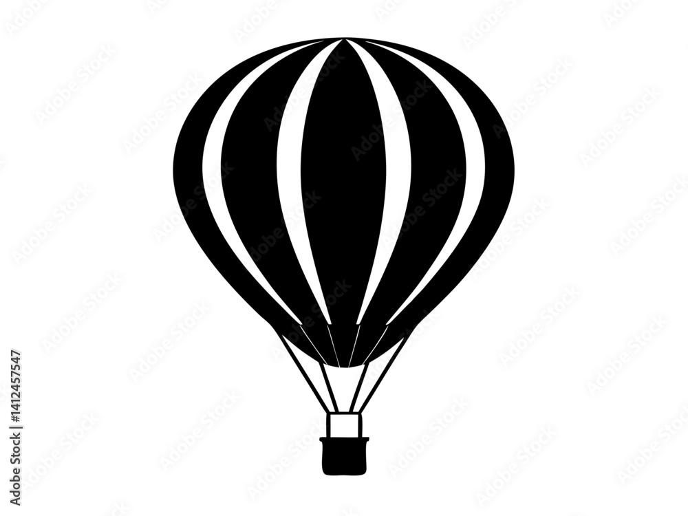 Obraz premium Hot Air Balloon Silhouette Vector & SVG | Adventure SVG for Crafts