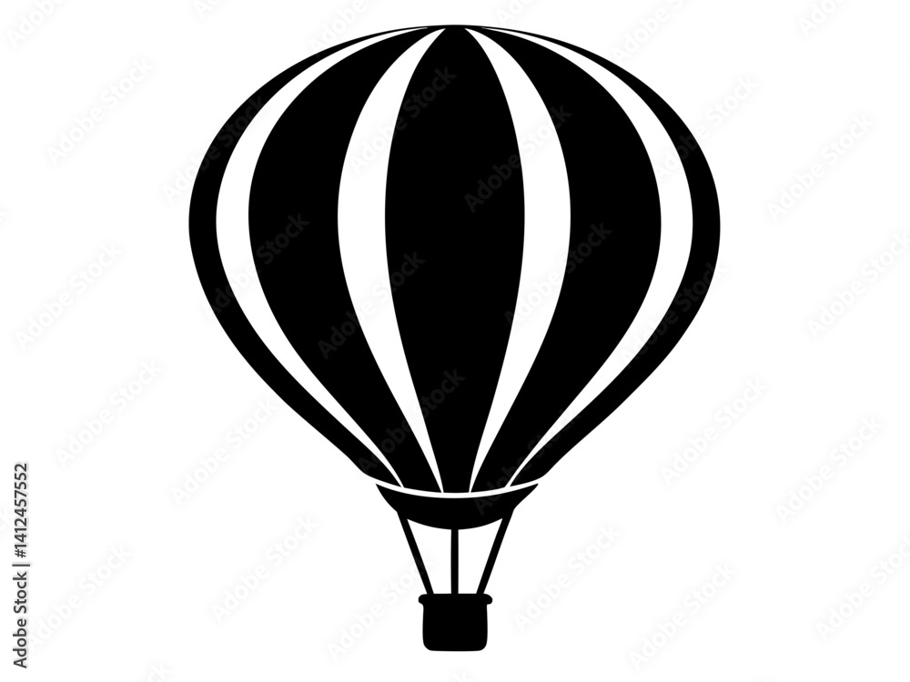 Fototapeta premium Hot Air Balloon Silhouette Vector & SVG | Adventure SVG for Crafts