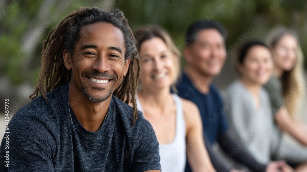 A mixed gathering of people, including both men and women, sit together in a outdoor space, enjoying each other's company, laughing, and talking, while engaging in activities that promote mental A mixed gathering of people, including both men and women, sit together in a outdoor space, enjoying each other's company, laughing, and talking, while engaging in activities that promote mental